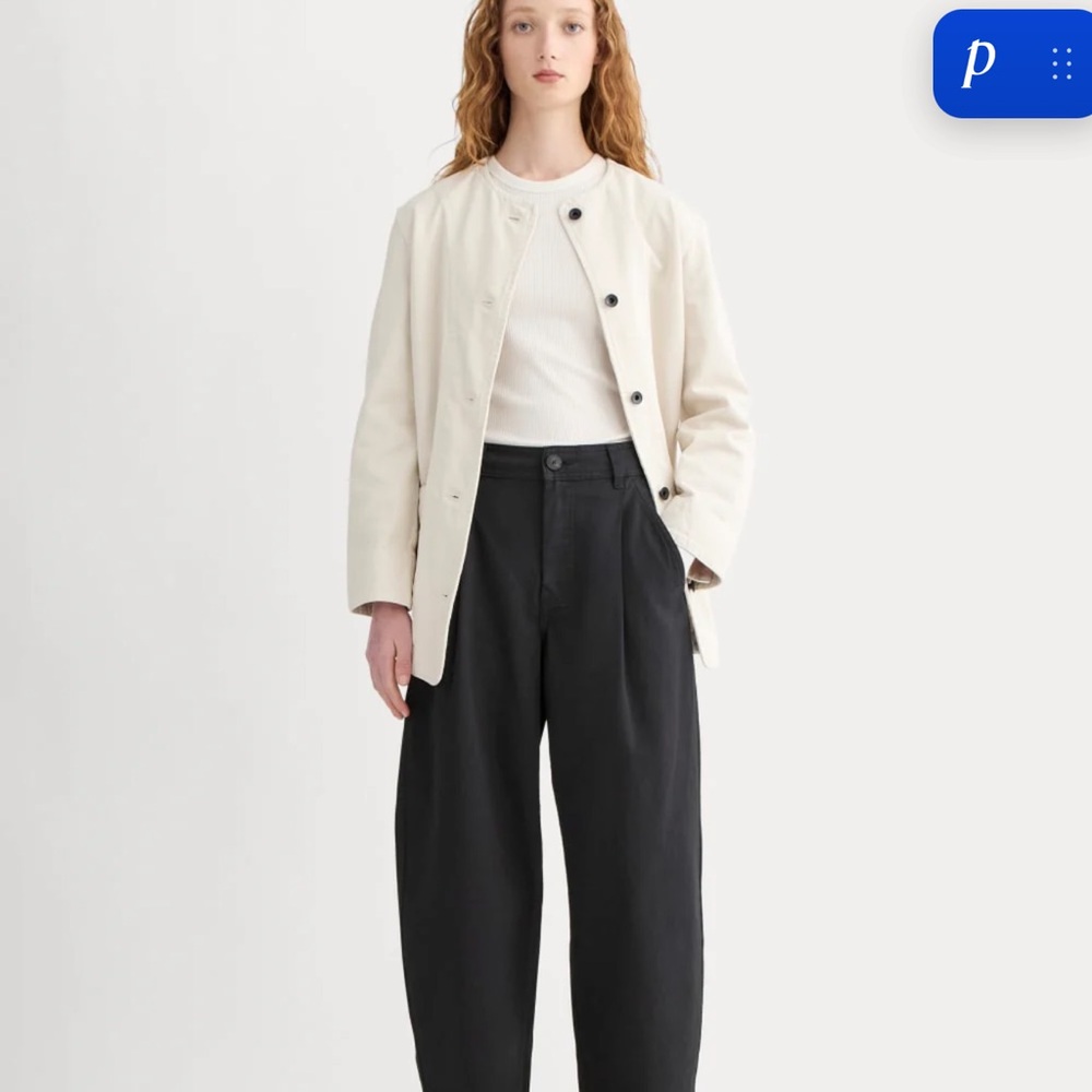 EVERLANE Black Everywhere Barrel Pants 0